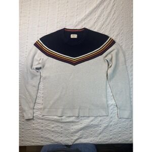 Marine Layer Sweater Medium Stripe Crewneck Coastal Grandpa Preppy Knit Pullover